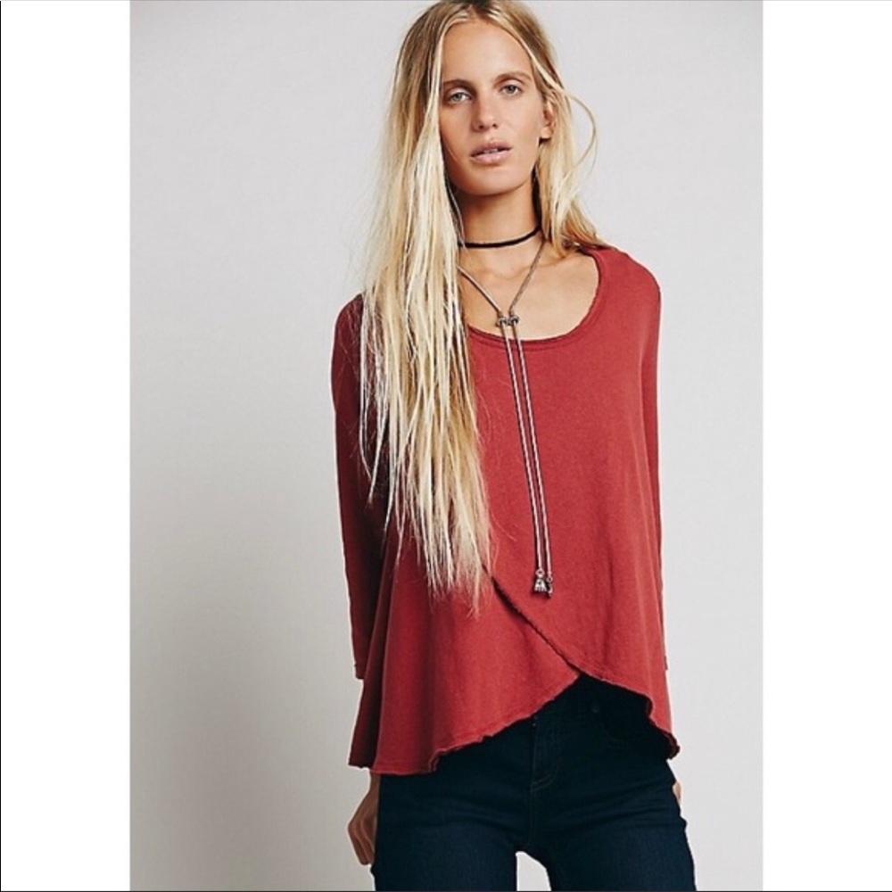 Free People Bonsai Drape Front Tee - Picture 1 of 6